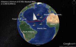 Our Route Across The Atlantic